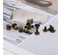 SPYMINNPOO 20 Ensembles de Vis à Rivets à Tête Ronde Ensemble de Vis à Goujon en Cuivre Élégant pour Vêtements Punk, Sacs, Chaussures, 7x5mm, 20 X Rivet pour Décoration de Bracelet (Tête de moine