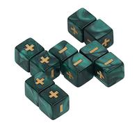SPYMINNPOO 20pcs Jeu de Dés, Calcul Moins Accessoires éducation Précoce Mathématiques Dés D'enseignement Multi Couleurs en Option (Vert)