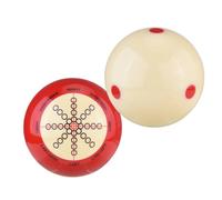 SPYMINNPOO 2pcs Billards Cue Ball, Red White Resin Double Face Pool Cue Ball Practice Training Tool pour Les Débutants Advanced Players (1 Boule de repère Rouge + 1 Balle de repère)