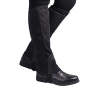 SPYMINNPOO 2pcs Equestrian Half Cap, 3D Cutting Leather Toile Gaiter Slip on Sticle D'étrier pour L'entraînement à L'équitation (S)