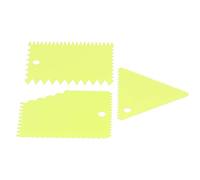 SPYMINNPOO 3 Pièces/ensemble Grattoir à Crème à Gâteau -pâte Léger Plus Lisse pour Outil de Décoration de Pâtisserie, Réutilisable et Durable pour les Accessoires de Cuisson (GREEN)