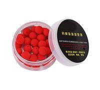 SPYMINNPOO 30 Pièces Appâts de Pêche à la Carpe, Appâts de Pêche Lure10/12mm Mousse Pop Up Granulés Souples Appâts Flottant Leurre (Saveur Fraise Rouge 10MM)