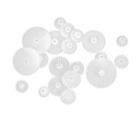 SPYMINNPOO 64 Pièces en Plastique Courroie D'engrenage Poulie Arbre Manchon Ensemble de Vis sans Fin Durable Modèle de Robot à Monter Soi-même Jouet Accessoires pour Boîte de Vitesses Moteur