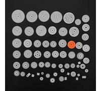 SPYMINNPOO 64 Pièces en Plastique Courroie D'engrenage Poulie Arbre Manchon Ensemble de Vis sans Fin Durable Modèle de Robot à Monter Soi-même Jouet Accessoires pour Boîte de Vitesses Moteur