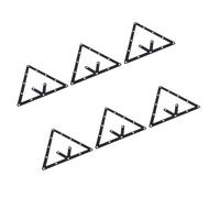 SPYMINNPOO 6pcs Billard Positionnement Autocollant Triangle Autocollant Papier Papier Adhésif Durable Feuille