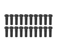 SPYMINNPOO 80pcs Mamelons de Rayon de Vélo, Fer 14mm Chapeaux de Roue de Vélo Embouts D'extrémité Mamelons pour 14G Fil de Rayon Vélo de Route de Montagne(Le Noir)