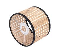 SPYMINNPOO Abat-jour Compact tissé en Rotin, Couvercle de Lustre en Rotin Léger pour Lampe E27 E14, Portable pour Lampe de Table, Lampadaire, Plafonnier, Matériau en Véritable