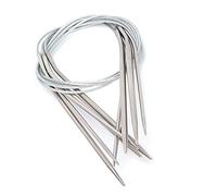 SPYMINNPOO Aiguilles à Tricoter Circulaires en Acier Inoxydable Durable, Différentes Tailles, Aiguilles à Tricoter au Crochet pour Débutants, Ensemble D'aiguilles à Coudre Circulaires 11 Pièces pour