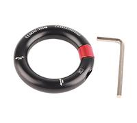 SPYMINNPOO Anneau de Rappel certifié de sécurité avec Force de Rupture 24KN, Relais de Connecteur d'escalade ISO9001 pour Les Opérations à Haute Altitude (Black)