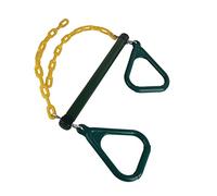 SPYMINNPOO Anneaux de Barre de Balançoire Trapèze, Chaînes en Acier Revêtues, Accessoires de Balançoire pour Enfants, 28,7x17,7 Pouces pour Jardin, Salle de Sport