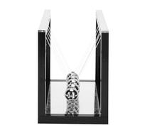 SPYMINNPOO Balançoire éducative Pendule Boule Décoration Artisanat Jouet Cadeau pour la Maison et L'étude, Matériau en Verre Non Toxique, Couleur Noire, 4,6 X 3,3 X 6, Pouces (Black)