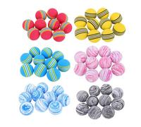 SPYMINNPOO Balles de Pratique de Golf en Mousse 60 Pièces, Balles de Golf Colorées en éponge EVA Arc-en-Ciel, pour Intérieur et Extérieur, 42 Mm