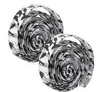 SPYMINNPOO Bandes de Guidon, Matériau éponge Flexible, Enveloppes Antidérapantes pour Vélo avec Bouchons de Barre, pour Vélo de Montagne, de Route (Noir Gris)