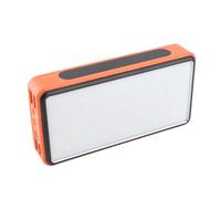 SPYMINNPOO Banque D'énergie Solaire, Chargeur USB Efficace 50000mAh avec Lumière LED pour Camping d'urgence, Matériau en Alliage D'aluminium (Orange)