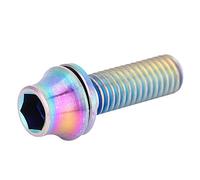 SPYMINNPOO Boulon en Alliage de Titane Durable pour Porte-Bouteille d'eau, Vis de Vélo Fermement Fixée M5x12/16mm, Vis de Remplacement pour Cyclistes (M5×16)