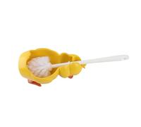 SPYMINNPOO Brosse de Toilette en Forme de Canard Jaune, Outil de Nettoyage en Profondeur Mignon pour Les Zones de Salle de Bain Compactes en Résine ABS