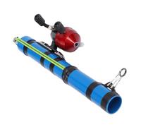 SPYMINNPOO Canne de Lancement de Pêche, Canne à Pêche Portable en PVC de 38 Cm avec Moulinet à Fronde pour la en Plein Air, la dans Les Lacs et Les Baies, Les Enfants