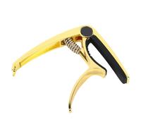 SPYMINNPOO Capodastre de Guitare, Capodastre à Pince en Alliage d'aluminium, Tension de Ressort Réglable pour Basse électrique Acoustique, Accessoire de Musiciens pour une Installation Facile (GOLD)