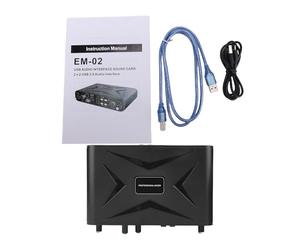 SPYMINNPOO Carte Son USB Externe, Résolution Sonore 16 Bits 48 KHz avec Préamplificateur de Microphone et Alimentation Fantôme 48 V, pour Diffusion en Direct, Enregistrement karaoké,