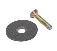 SPYMINNPOO CÉCHEMENTS DE BICYLEMENT Couverture Supérieur Couvercle en Carbone Fibre -ti Vis en Alliage pour Mettre à Jour Les Vélos DE Montagne Road