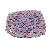 SPYMINNPOO Chaîne de Vélo à 12 Vitesses, Configuration Extra Légère et Durable pour une Transmission Efficace, Cyclisme Longue Distance, Acier au Carbone Moyen Haute Résistance (C50) (arc-en-ciel)