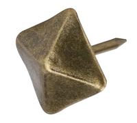 SPYMINNPOO Clou de Porte D'ameublement Rétro en Fer Bronze Cyan, Matériel Décoratif Solide pour Canapés, Portes et Décoration de la Maison, 50 Pièces (Longueur latérale 14 mm * longueur totale 20 mm)