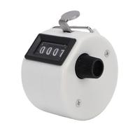 SPYMINNPOO Compteur à Cliquet, Compteur Mécanique Manuel en Métal à 4 Chiffres avec Bouton de Remise à Zéro pour Le Comptage de Nombres et D'événements Sportifs (White)