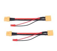 SPYMINNPOO Connecteur Femelle à Mâle XT60 2 Pièces/Ensemble, Câble Adaptateur de Connecteur Mâle JST en Fil de Silicium XT60, Accessoire RC