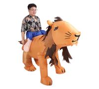 SPYMINNPOO Costume de Lion Gonflable, Design Dynamique, Refroidissement intégré, Inflation Rapide, Polyester Léger Mais Robuste, Polyvalent pour Toute Célébration, taille: 150-190 Cm, avec