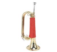 SPYMINNPOO Cougle en Laiton Solide, Trompette de Cavalerie avec Poignée Tressée Rouge pour Camp d'été, Groupe Scolaire, Orchestres Militaires