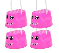 SPYMINNPOO Échasses pour Enfants, Matériau ABS, Massage des Pieds, Antidérapantes, Supporte jusqu'à 44 LB, Idéales pour Les Tout-Petits âgés de 2 Ans et Plus, Couleurs Vives pour s'amuser en (Rouge)