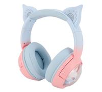 SPYMINNPOO Écouteur d'oreille de Chat RGB LED Cat Oreau Gamiage Casque de Casque Cat illuminé Capsule Playful Capsule Dynamic RVB Illumination 50 Mm Drivers Audio Connectivité Multi-appareils avec