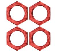 SPYMINNPOO Écrou de Moyeu Hexagonal de Roue Léger de 24mm, 4 Pièces, Pièces de Voiture RC 1/5 Outcast Kraton 8s (Rouge)