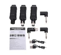 SPYMINNPOO Émetteur et Récepteur XLR sans Fil, Système de Microphone sans Fil UHF Plug and Play avec Portée de 100 M et Batterie 10H, pour Microphones Dynamiques, Instruments, Systèmes de (1 à 2)