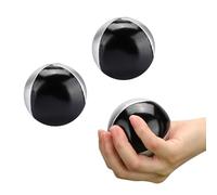 SPYMINNPOO Ensemble de Balle de Boule de Poule PU de Haute qualité - Portable Portable en Larmes pour Toutes Les Compétences 3pcs Silver Black, Performance de Jonglerie Professionnelle