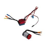 SPYMINNPOO Ensemble de Moteurs RC Moteur sans Balais étanche 2838 avec Mise à Niveau Haute Vitesse ESC 35A pour Voitures RC à l'échelle 1/14 1/16 /18 Dissipation Thermique en Alliage d'aluminium