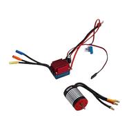 SPYMINNPOO Ensemble de Moteurs RC Moteur sans Balais étanche 2838 avec Mise à Niveau Haute Vitesse ESC 35A pour Voitures RC à l'échelle 1/14 1/16 /18 Dissipation Thermique en Alliage d'aluminium