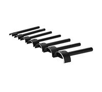 SPYMINNPOO Ensemble de Poinçons pour le Cuir, Coupe-semi-circulaire en Acier allié Durable pour les Extrémités de Ceinture Embellissant 7 Pièces pour le Travail du Cuir Noir