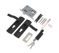 SPYMINNPOO Ensemble de Serrure à Levier de Porte de Chambre à Coucher, Roulement Silencieux Noir pour la Maison, Acier au Manganèse Universel 7,1x2,0x1,9 Pouces