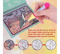 SPYMINNPOO Ensemble de Stylos à Eau Réutilisables pour Bébés. Stylos Aquarelle écologiques pour bébé, pour Tapis ou Livre de Peinture Magique (petite craie pour stylo)