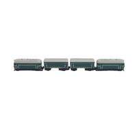 SPYMINNPOO Ensemble de Trains de Jouets Rétro à L'échelle 1:60, 4 Pcs Toys Toys pour Enfants, Trains de Modèles Alimentés par Friction (Green)