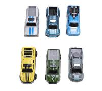 SPYMINNPOO Ensemble de Voitures à Jouets 6 PCS, Vintage Model Vehicles Trucs Pickup Sauved Liferful Trucks Off-Road Racing Cars for Collection Affichage