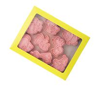 SPYMINNPOO Ensemble D'emporte-Pièces en Plastique en Forme D'animal, Facile à Nettoyer, Moule de Cuisson pour Biscuits Fondants pour Fête D'enfants, 8 Pièces