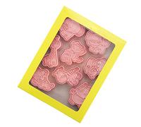 SPYMINNPOO Ensemble D'emporte-Pièces en Plastique en Forme D'animal, Facile à Nettoyer, Moule de Cuisson pour Biscuits Fondants pour Fête D'enfants, 8 Pièces