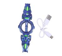 SPYMINNPOO Épée Lumineuse, Jouet à Double Lame avec 5 Lumières, 24 Modes D'éclairage, Effets Sonores, Sabre LED Rotatif Rétractable pour Halloween, Cosplay, Fête de Jeu de Rôle (Dégradé Violet)