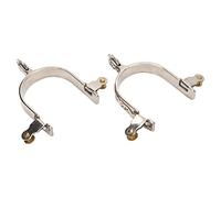 SPYMINNPOO Éperons de Cheval en Acier Inoxydable avec Décoration Sculptée pour L'équitation, éperons à Engrenages Rotatifs pour Hommes et Femmes, de Bottes de Cheval, de Cowboys Occidentaux pour, 2