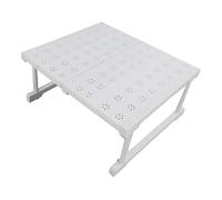 SPYMINNPOO Étagère de Rangement Extensible pour Placard, Solide et Durable, pour Un Espace de Cuisine Propre et organisé, en Acier au Carbone et en Plastique, 16,5 Pouces X 8,7 Pouces (Longueur