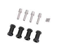 SPYMINNPOO Extensions de Moyeu Hexagonal en Laiton RC 25mm, Adaptateurs D'élargissement de Roue, Mise à Niveau du Poids de L'essieu Avant pour 1/10 SCX10 4 Pièces (Black)