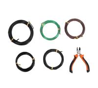 SPYMINNPOO Fil de bonsaï à 5 Rouleaux, Ensemble de Coupe-fil D'entraînement de Taille 1.0mm 1.5mm 2.0mm, Outils de bonsaï avec Coupe pour le Bricolage du Jardin Intérieur