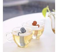 SPYMINNPOO Filtre D'infuseur de Passoire à thé de Singe de Dessin animé Mignon en Silicone pour le Cadeau de Préparation de thé pour les Amateurs de café Gris 2 Pièces pour la Relaxation de L'heure du